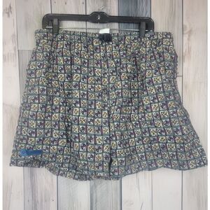 Vintage 90s Columbia Swim Trunks Abstract Print Size XL
